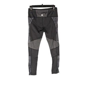 prAna Black & Grey Athletic Stretch Fit Leggings Yoga Pants Women's Size M